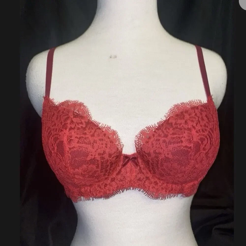 Dream Angels Lined Demi 32DD BRA RED Victoria’s Secret